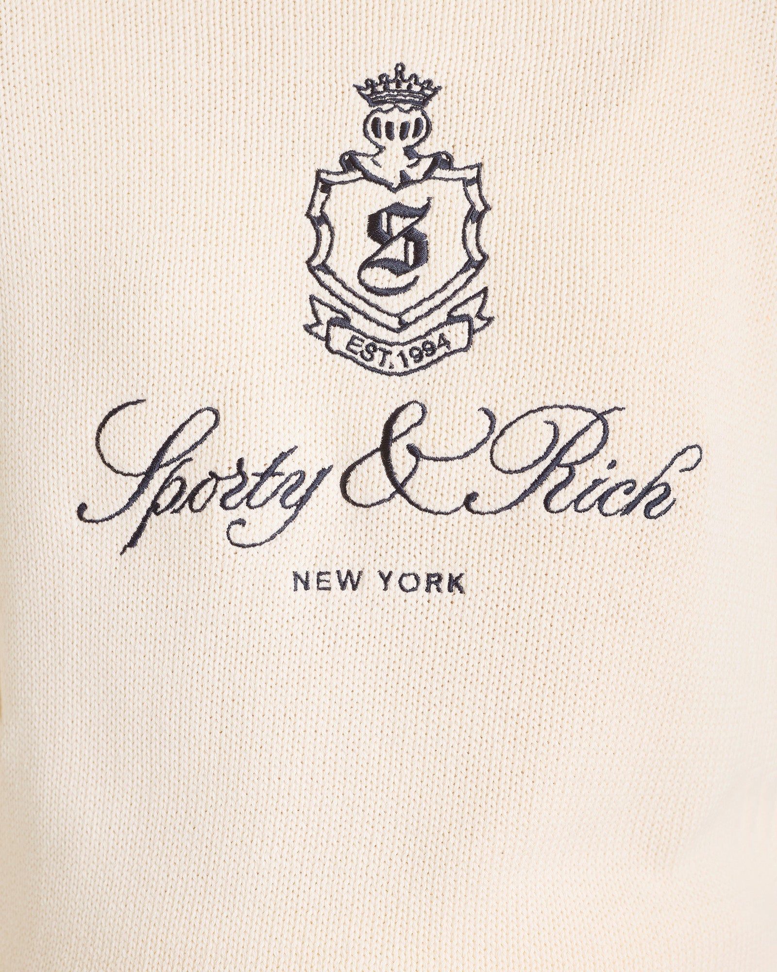 Vendome Knitted Sweater - Ecru/Navy