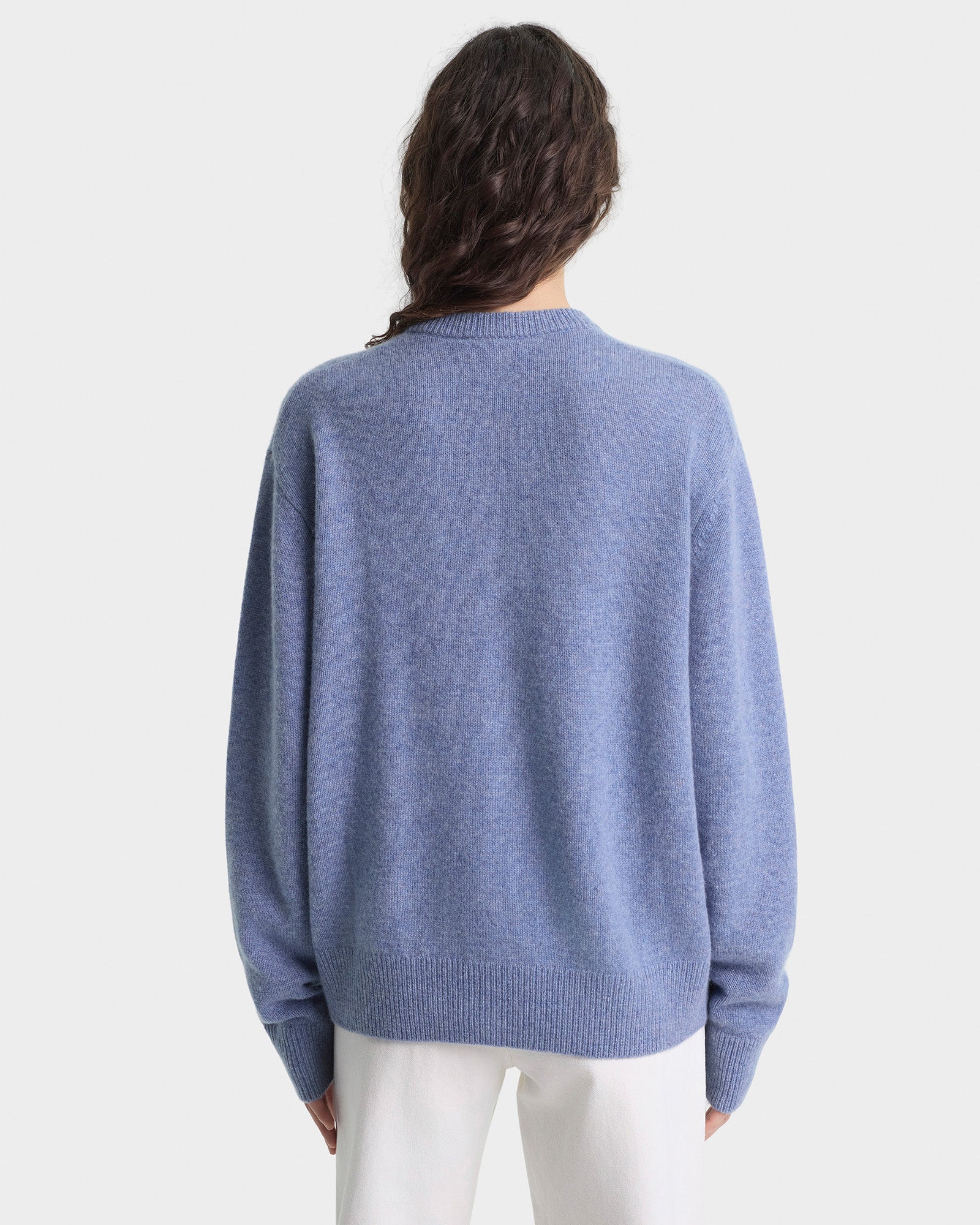 SRC Cashmere V-Neck Sweater - Colony Blue