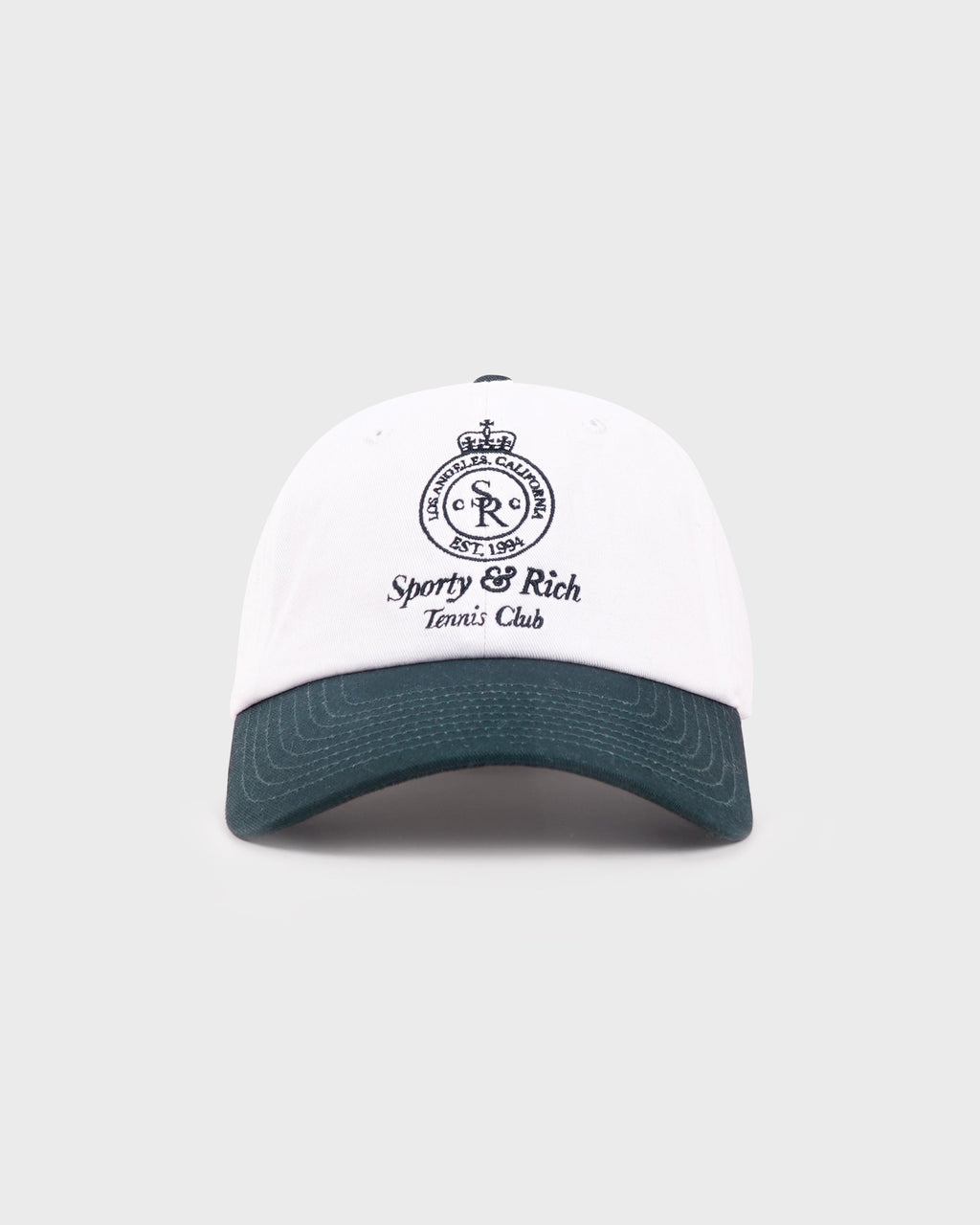 Crown Tennis Hat - White/Forest