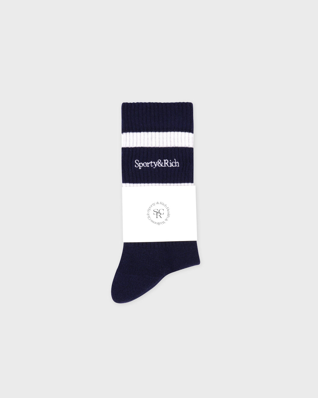 Serif Logo Socks - Navy/White