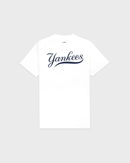 Yankees Curve T-Shirt - White/Navy