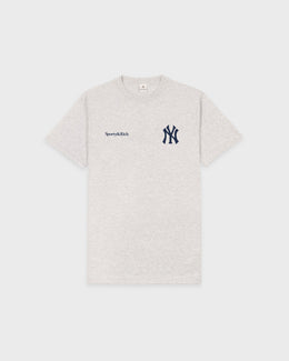 Yankees Curve T-Shirt - Heather Gray/Navy