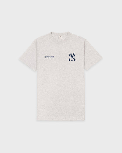 Yankees Curve T-Shirt - Heather Gray/Navy