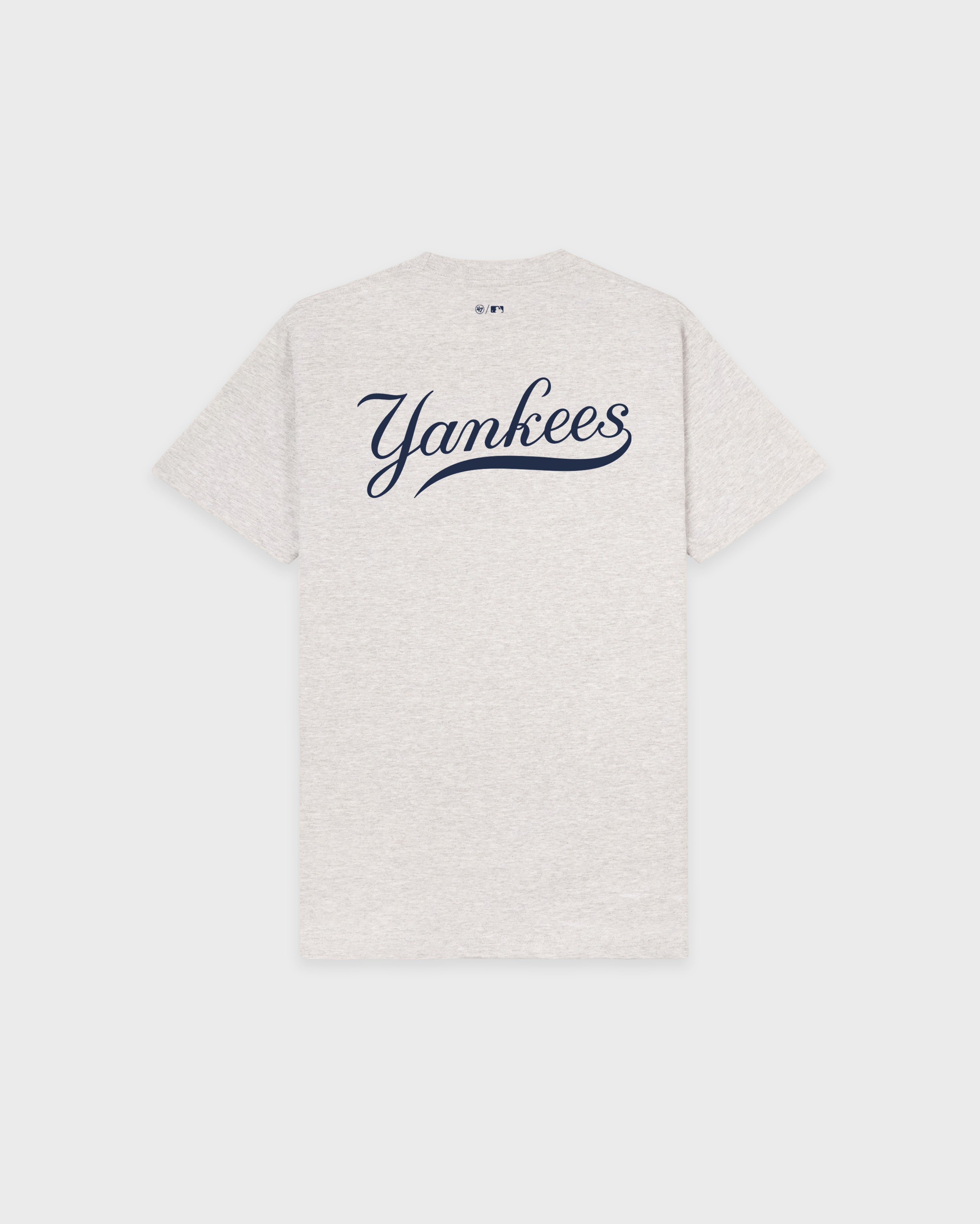 Yankees Curve T-Shirt - Heather Gray/Navy