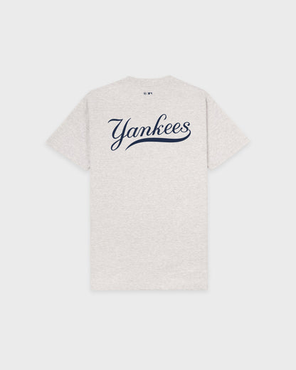 Yankees Curve T-Shirt - Heather Gray/Navy