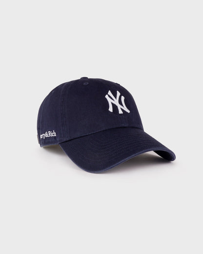 Yankees Serif Hat - Navy/White