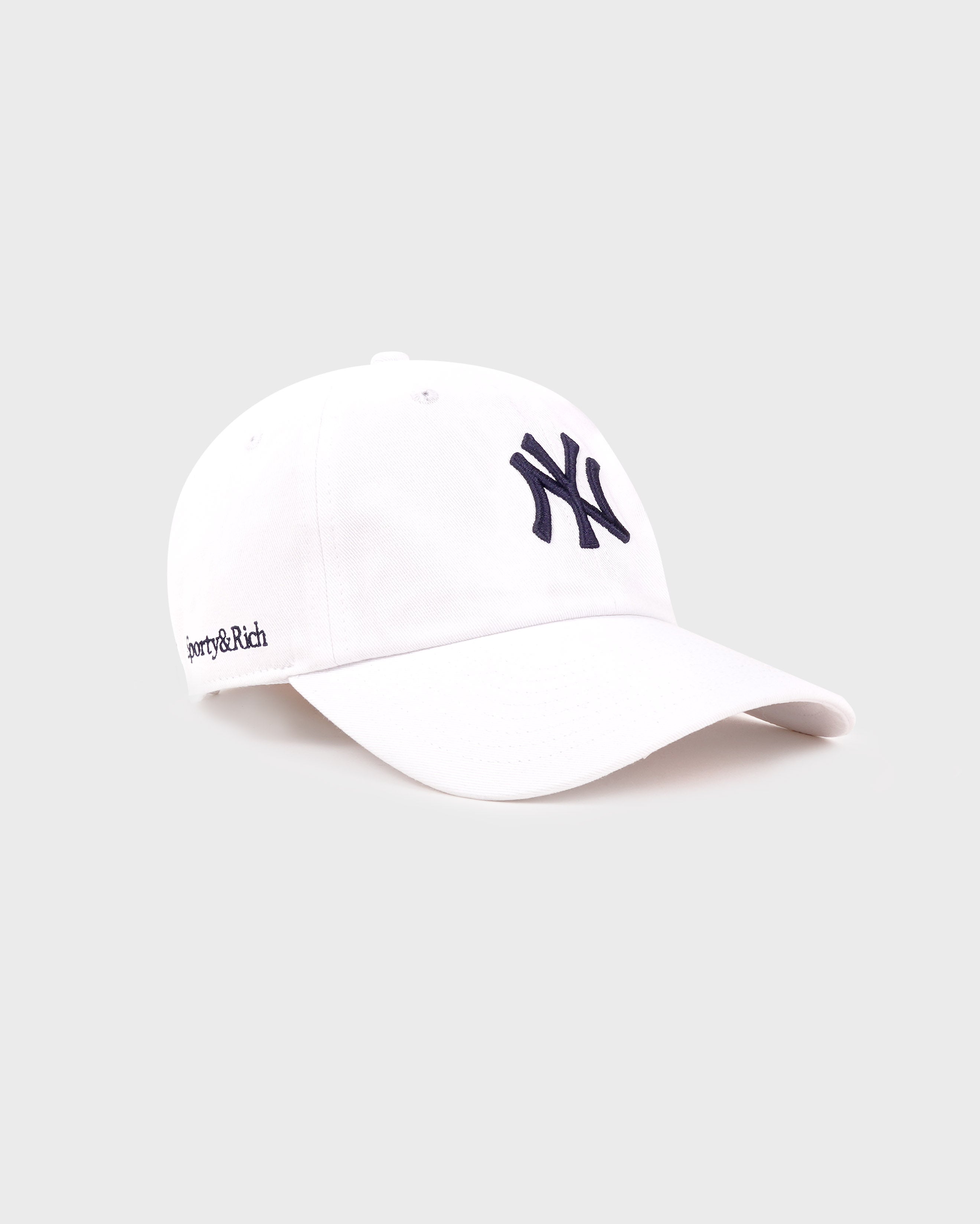 Yankees Serif Hat - White/Navy
