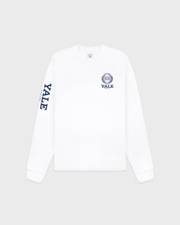 Yale Crest Longsleeve T-Shirt - White