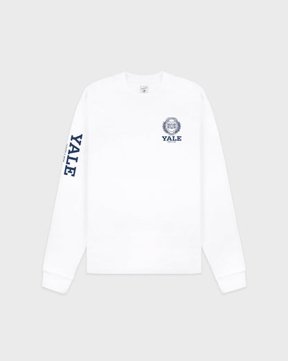 Yale Crest Longsleeve T-Shirt - White