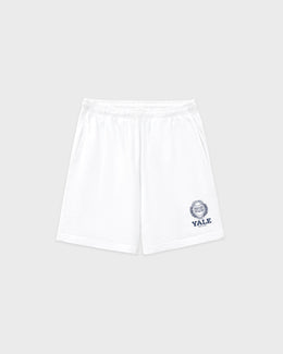 Yale Crest Gym Short - White/Navy