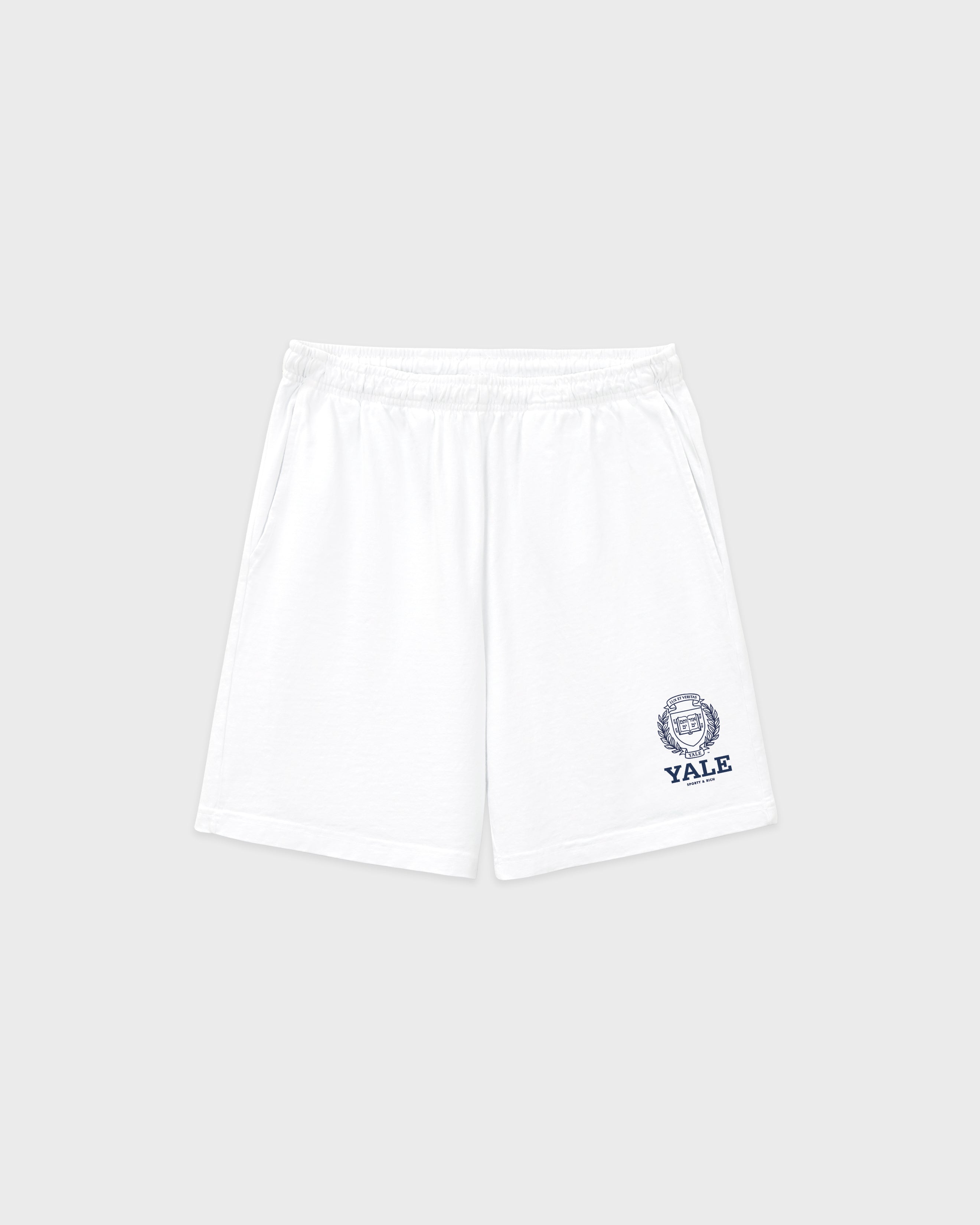 Yale Crest Gym Short - White/Navy