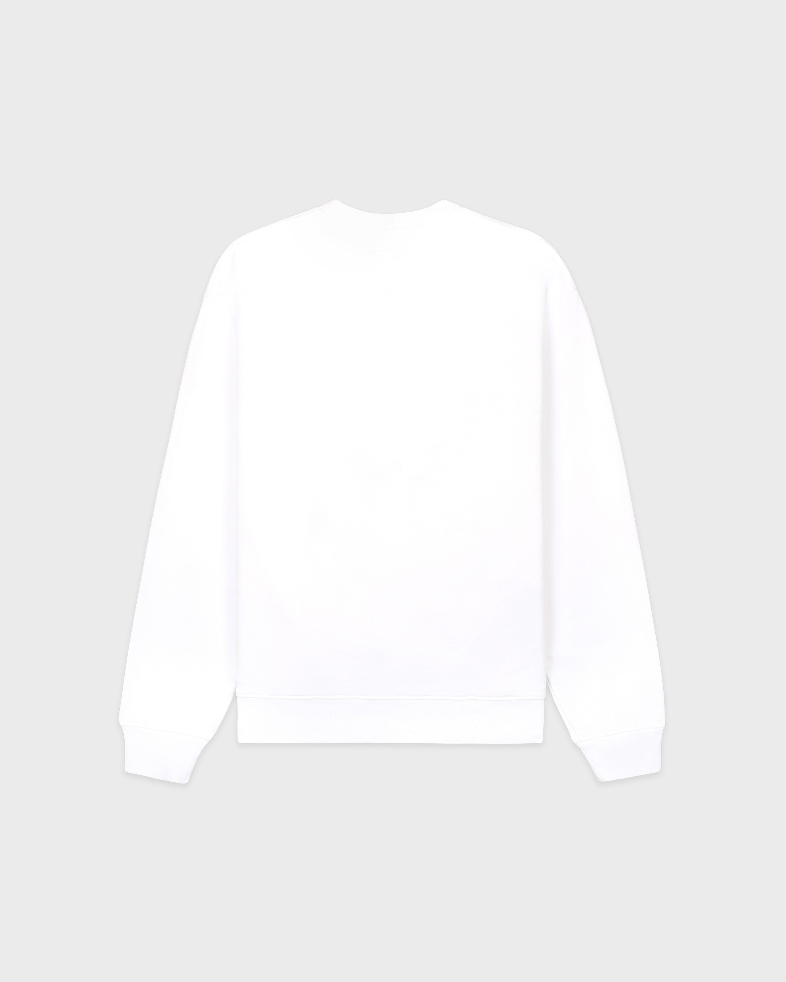 Nautical Embroidered Crewneck - White/Navy/Ruby