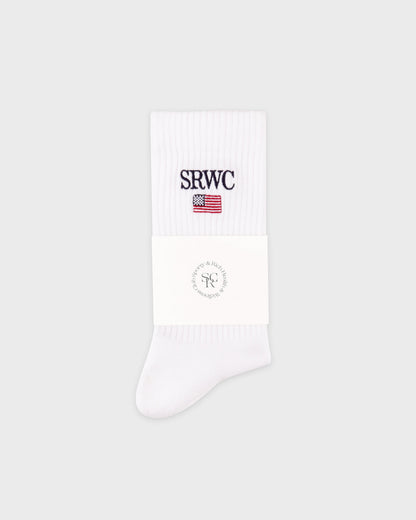 Nautical Socks - White/Navy/Ruby