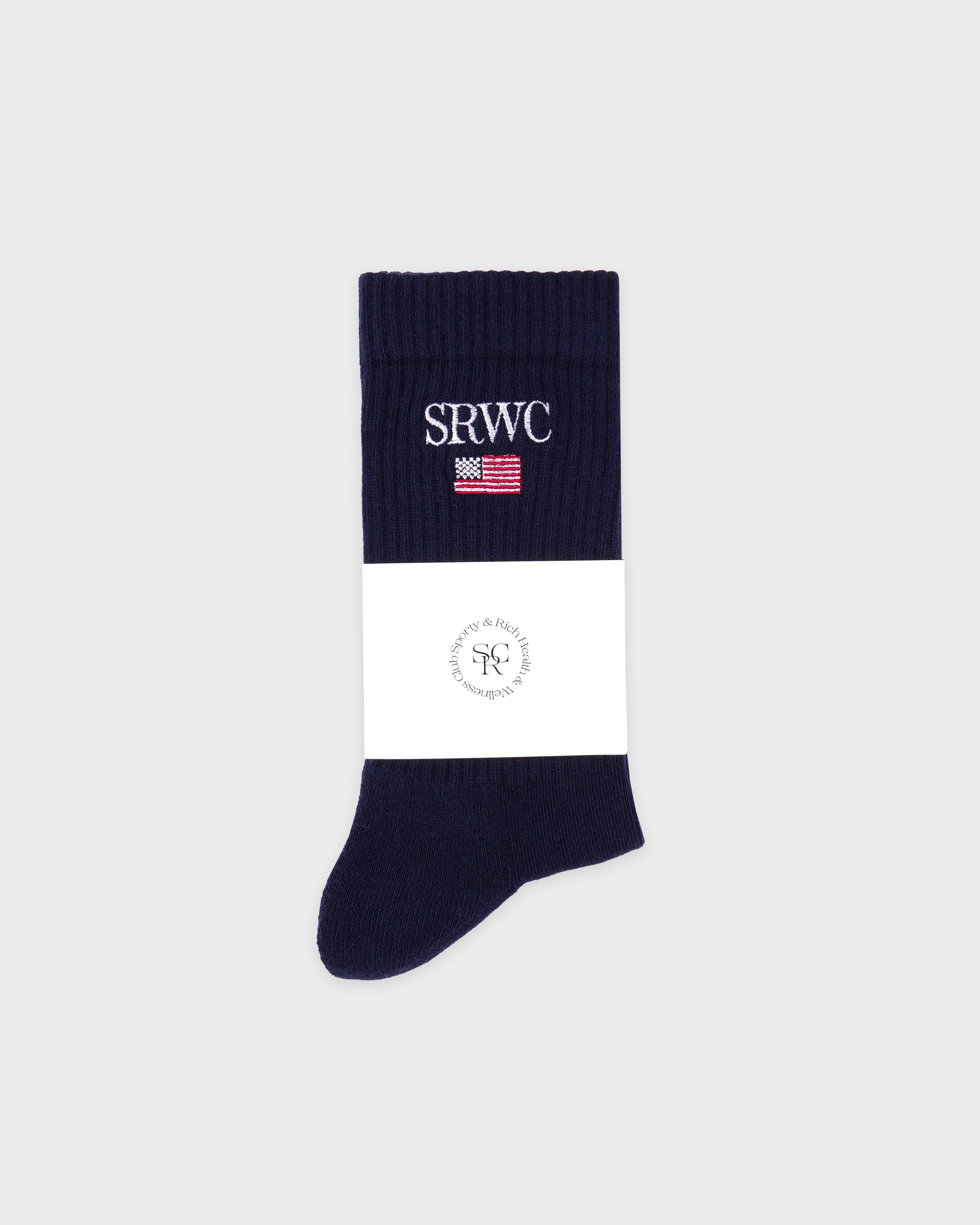 Nautical Socks - Navy/White/Ruby