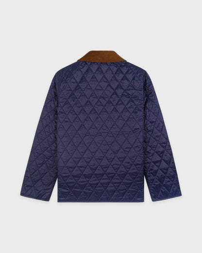 NY Crest Nylon Quilted Jacket - Navy/Tan