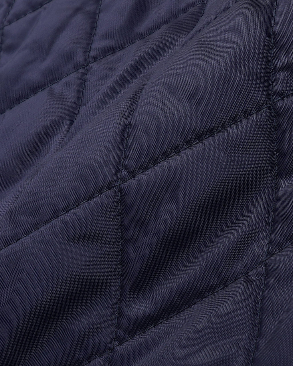 NY Crest Nylon Quilted Jacket - Navy/Tan