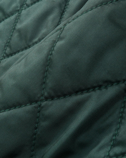 NY Crest Nylon Quilted Jacket - Forest/Tan