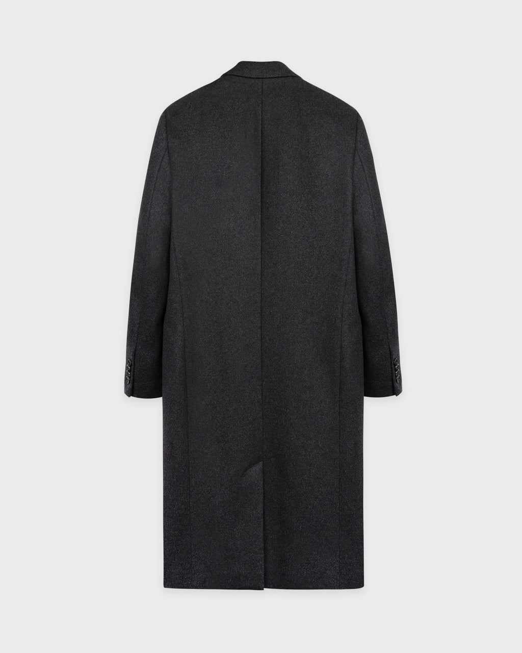 Signature Logo Structured Wool Coat - Dark Grey