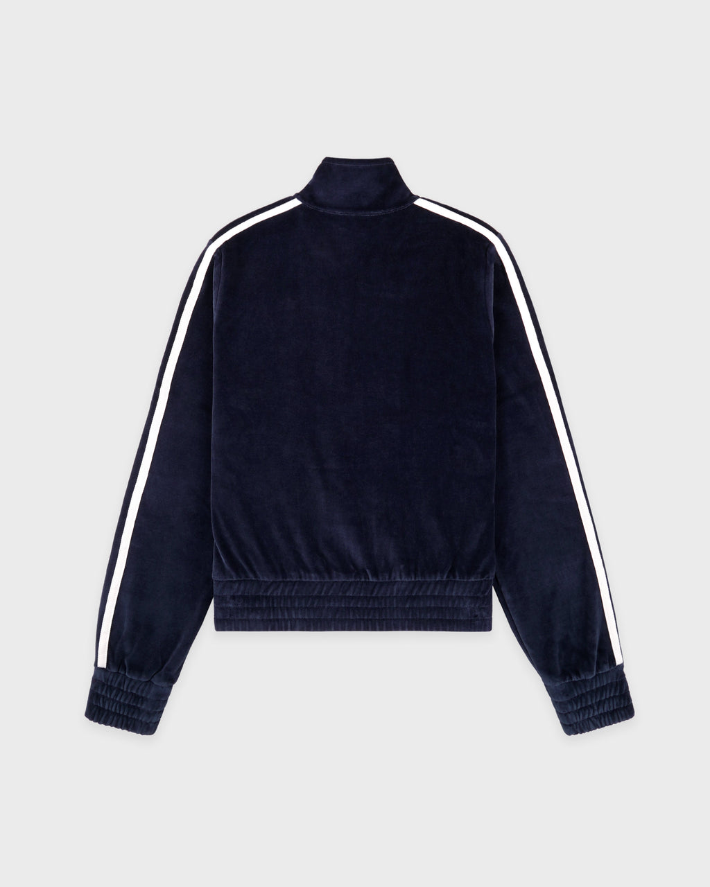 Crown Tennis Elio Velour Track Jacket - Navy/Ecru