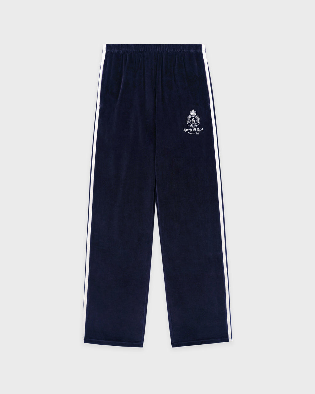 Crown Tennis Velour Sweatpant - Navy/Ecru