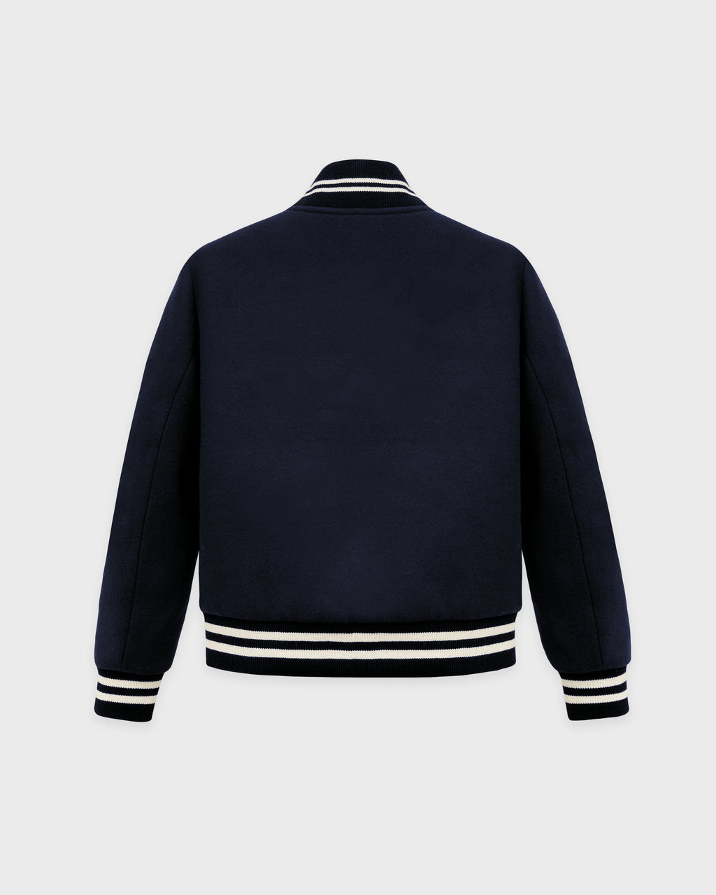 BH Crest Wool Varsity Jacket - Navy/White