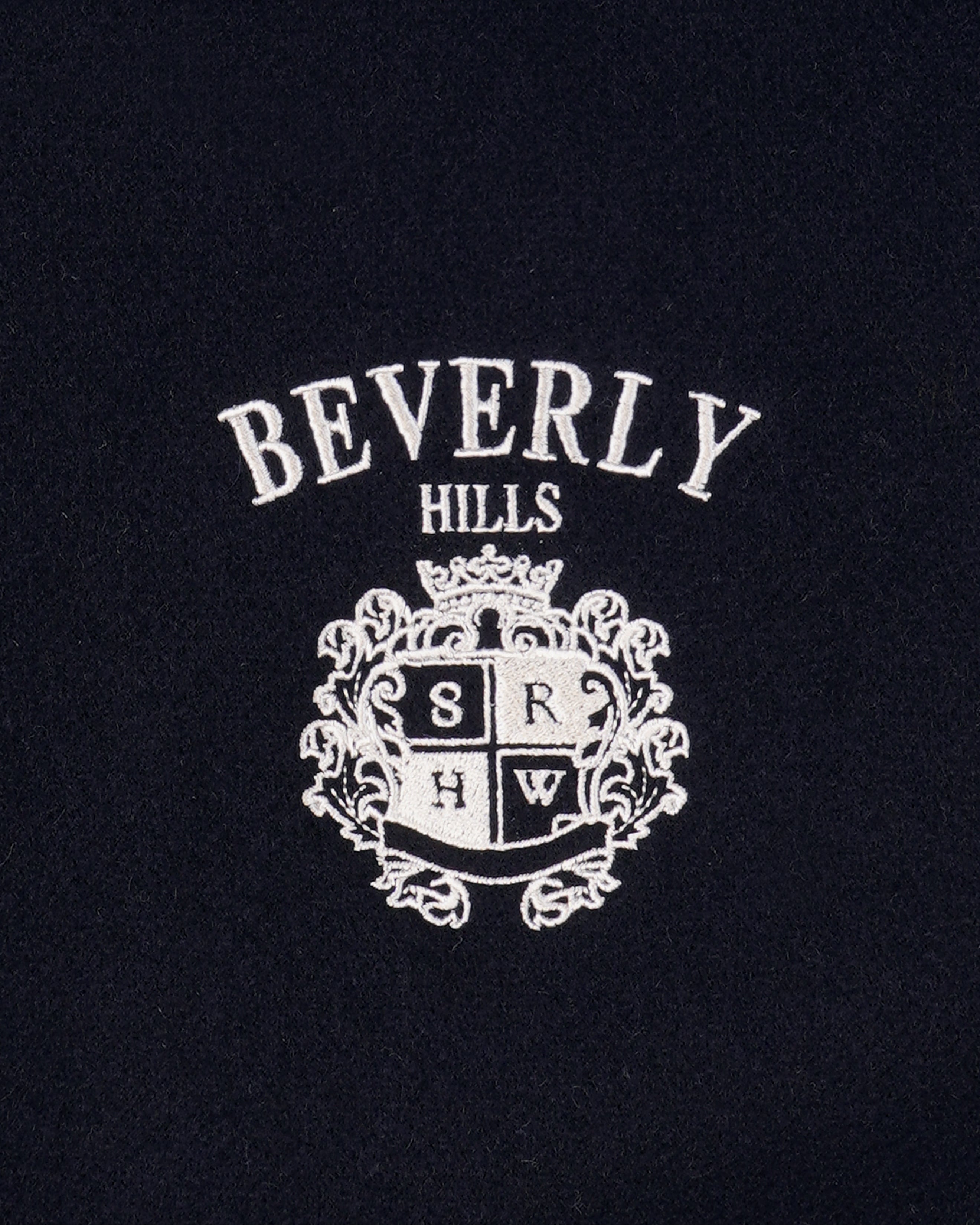 BH Crest Wool Varsity Jacket - Navy/White