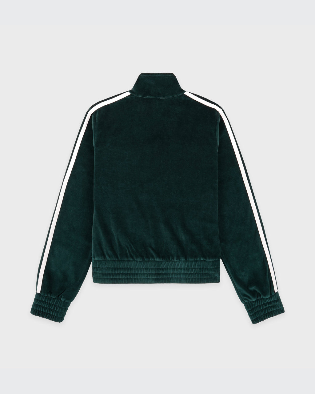 Crown Tennis Elio Velour Track Jacket - Forest/Ecru