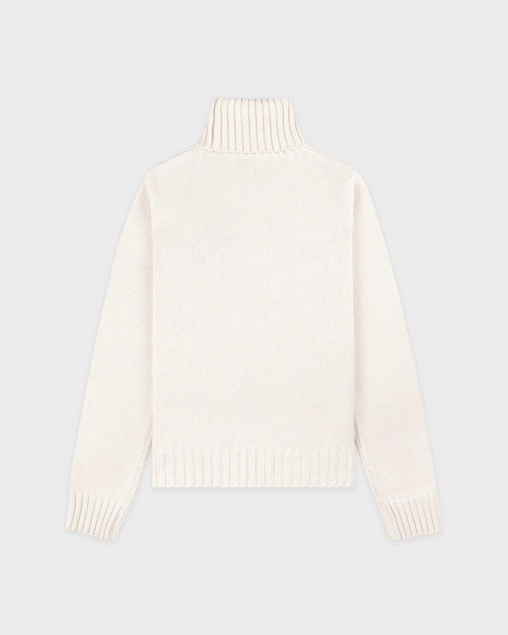 Horse Knitted Turtleneck - Ecru/Chocolate