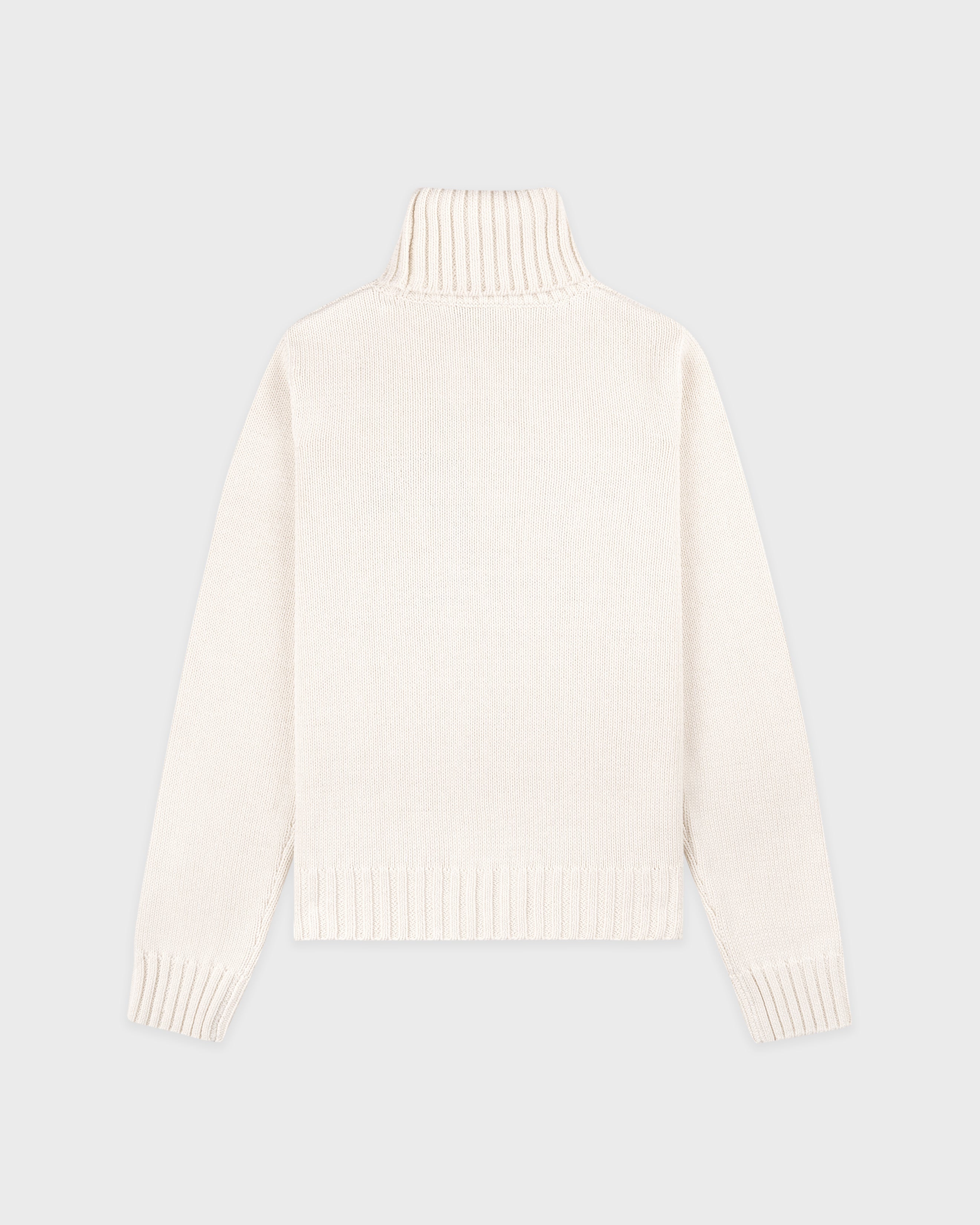 Horse Knitted Turtleneck - Ecru/Chocolate