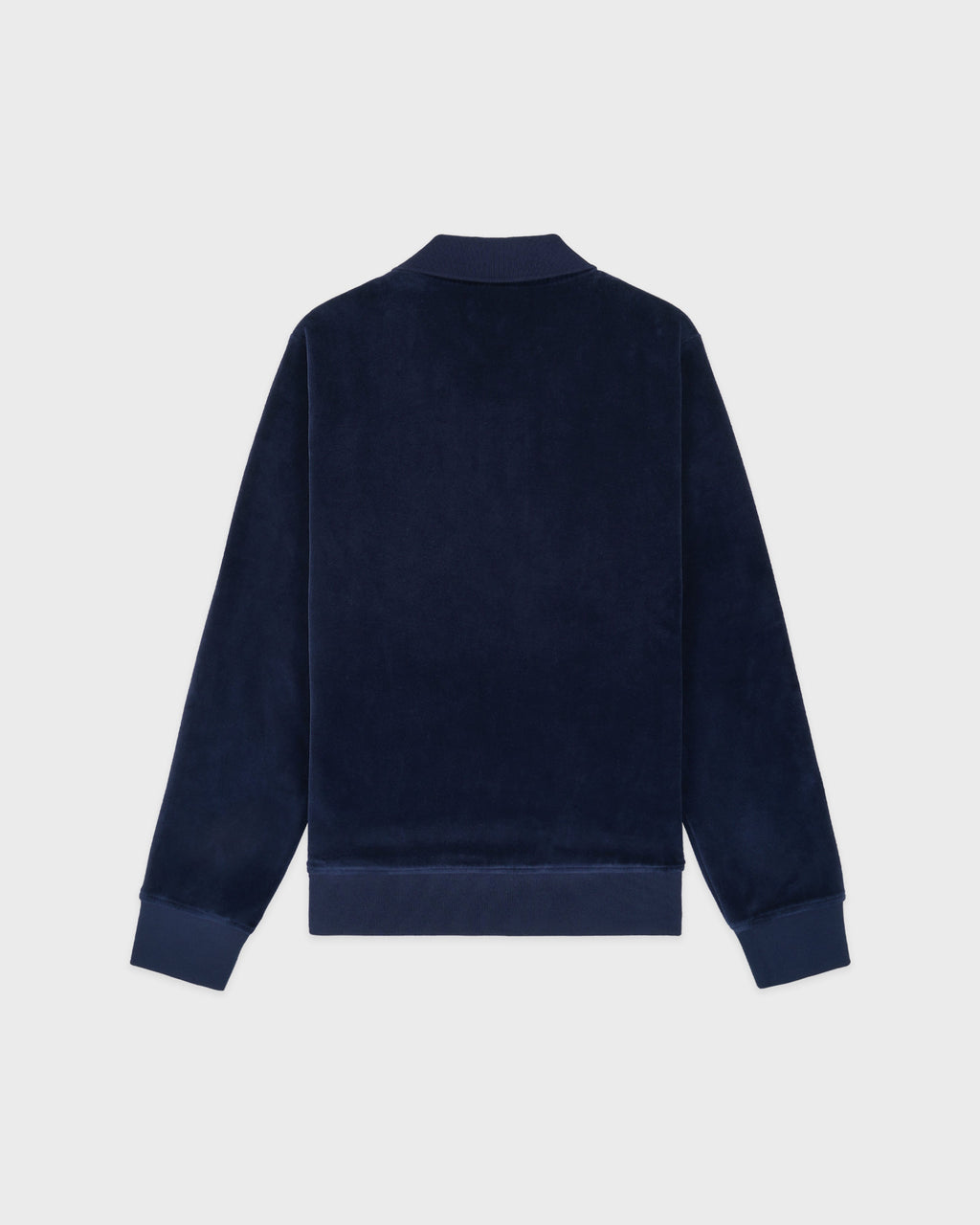 Crown Tennis Velour Polo - Navy/Ecru