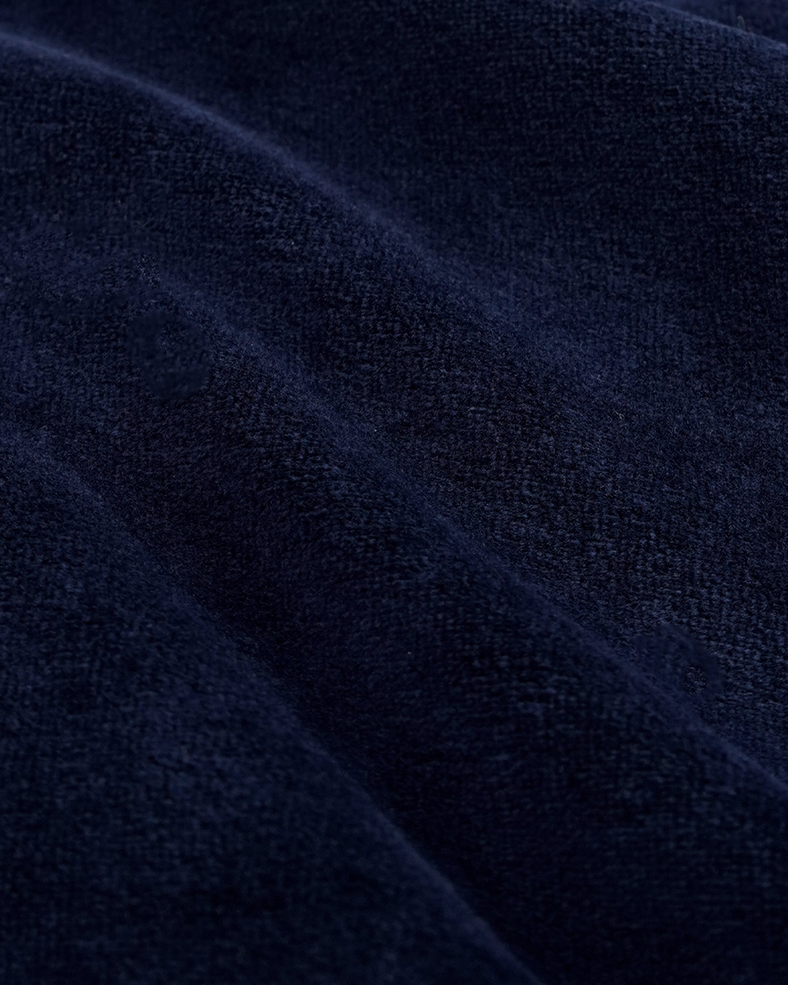 Crown Tennis Velour Polo - Navy/Ecru