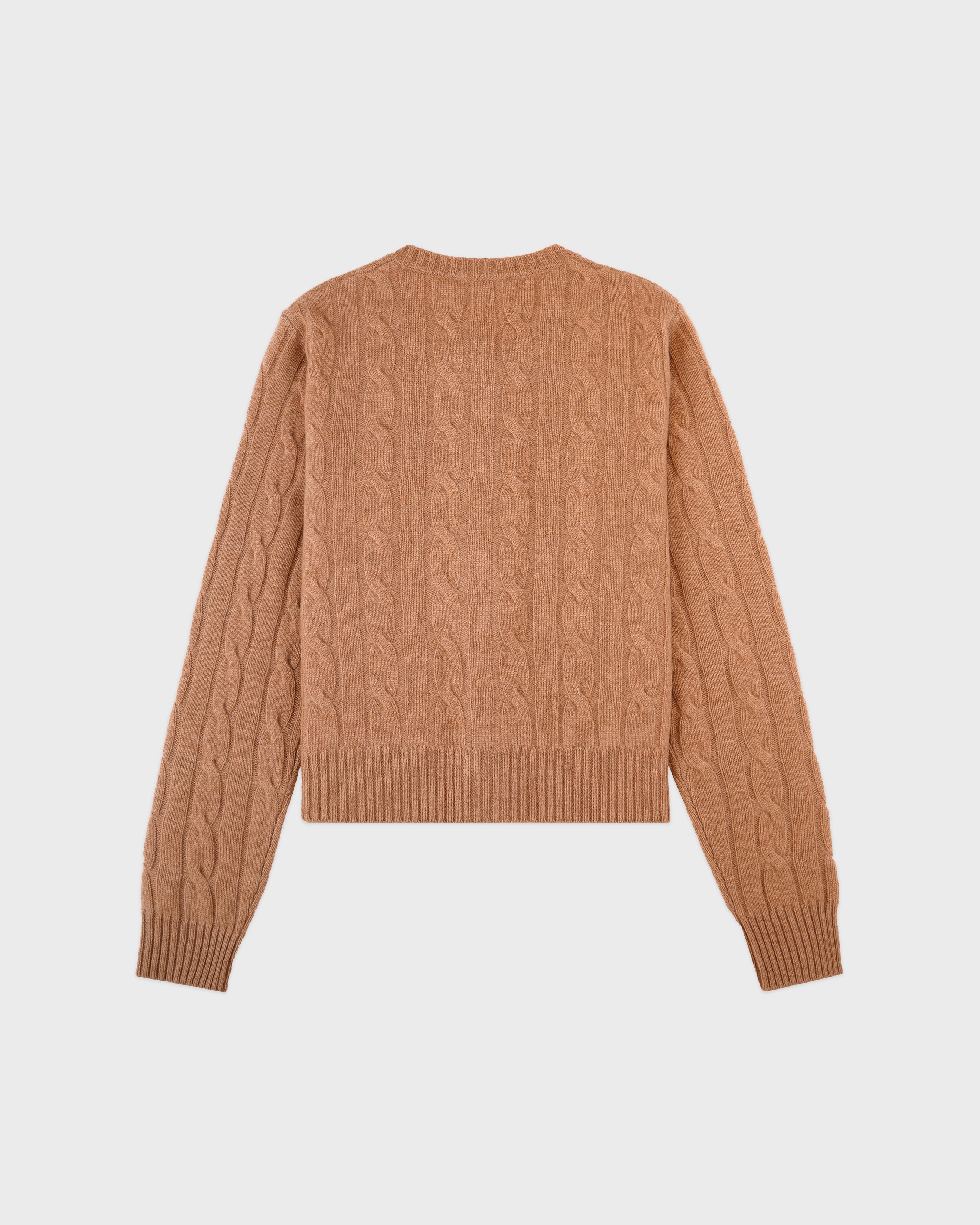 SRC Cableknit Cashmere Cardigan - Camel