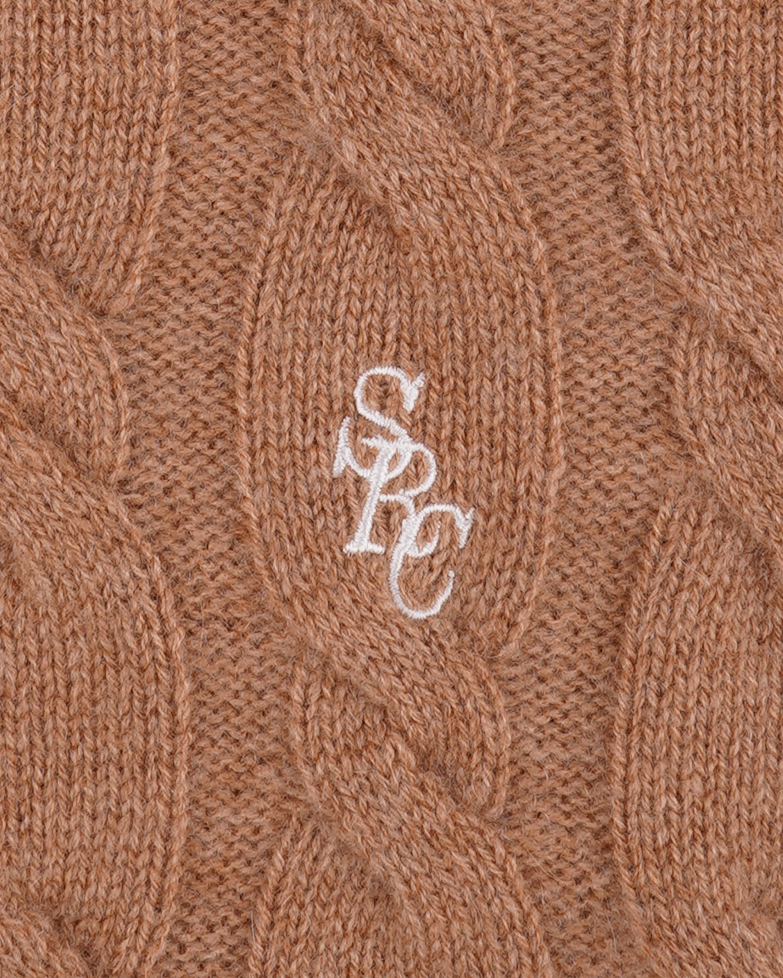 SRC Cableknit Cashmere Cardigan - Camel