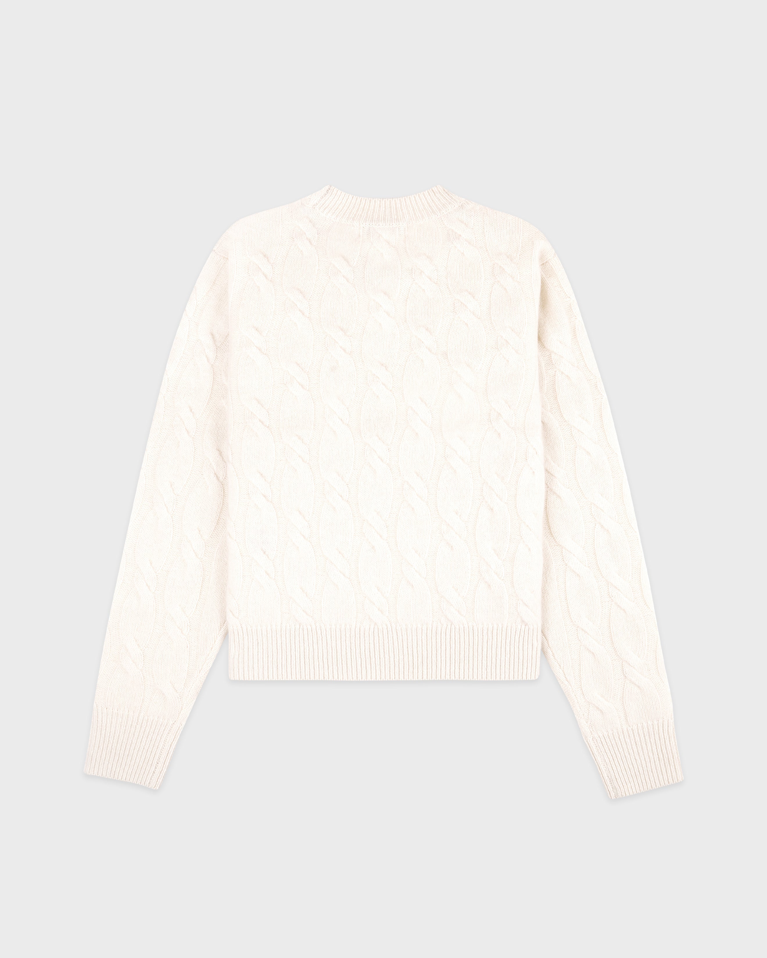 SRC Cableknit Cashmere Sweater - Ecru