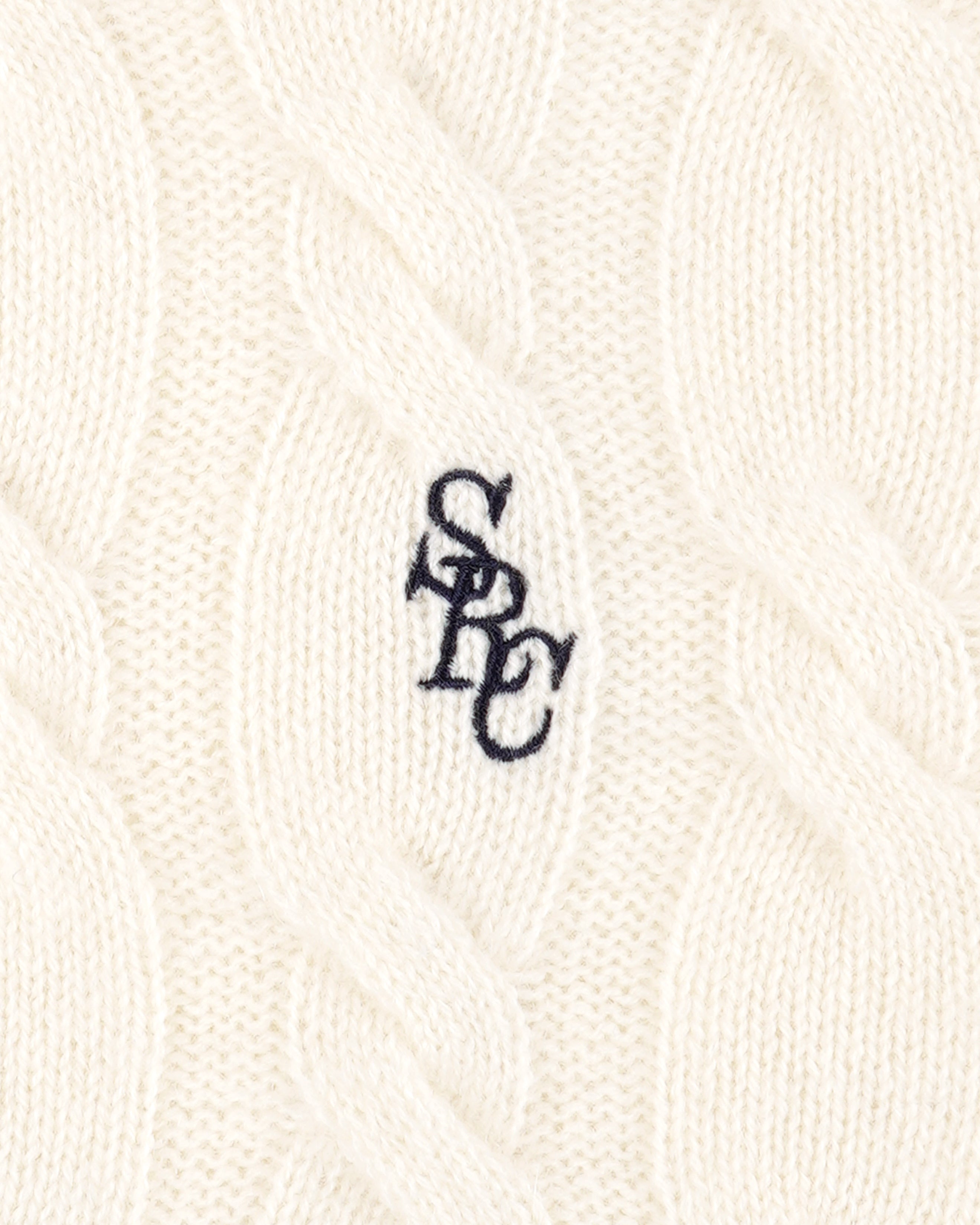 SRC Cableknit Cashmere Sweater - Ecru