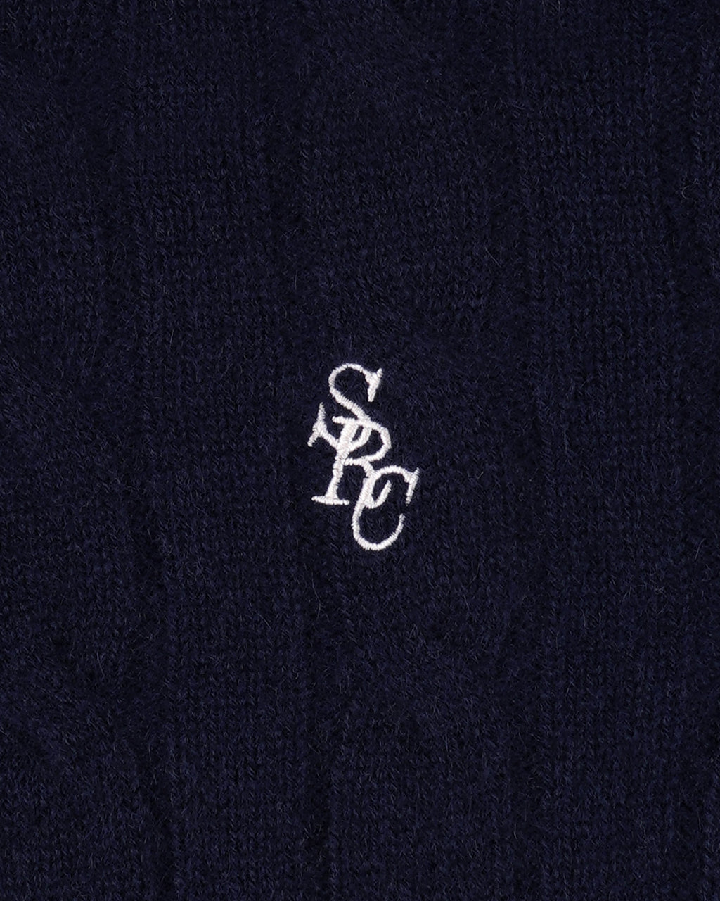 SRC Cableknit Cashmere Sweater - Navy