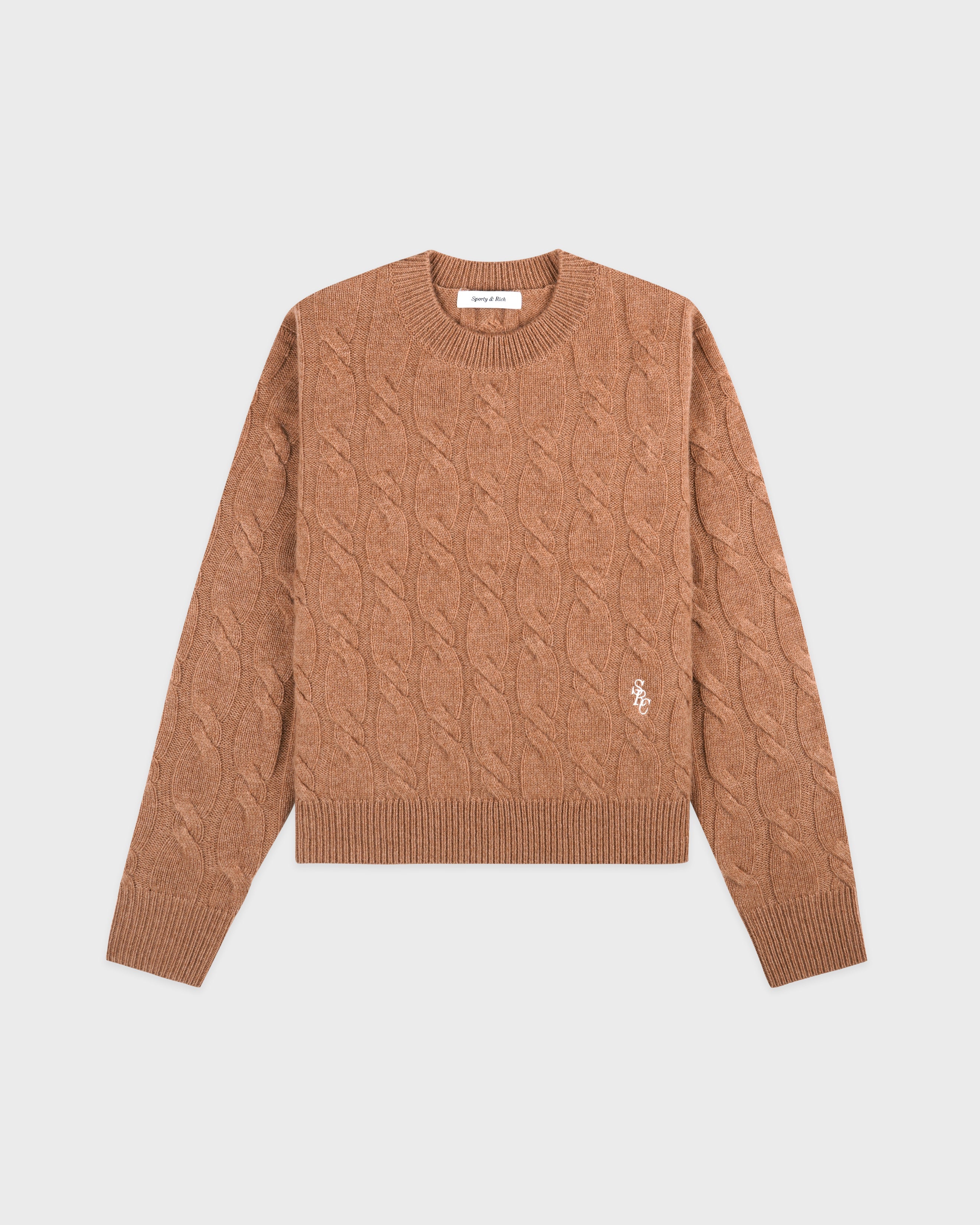 SRC Cableknit Cashmere Sweater - Camel