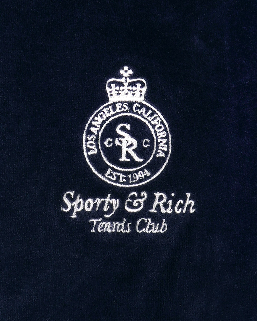 Crown Tennis Velour Short - Navy/Ecru