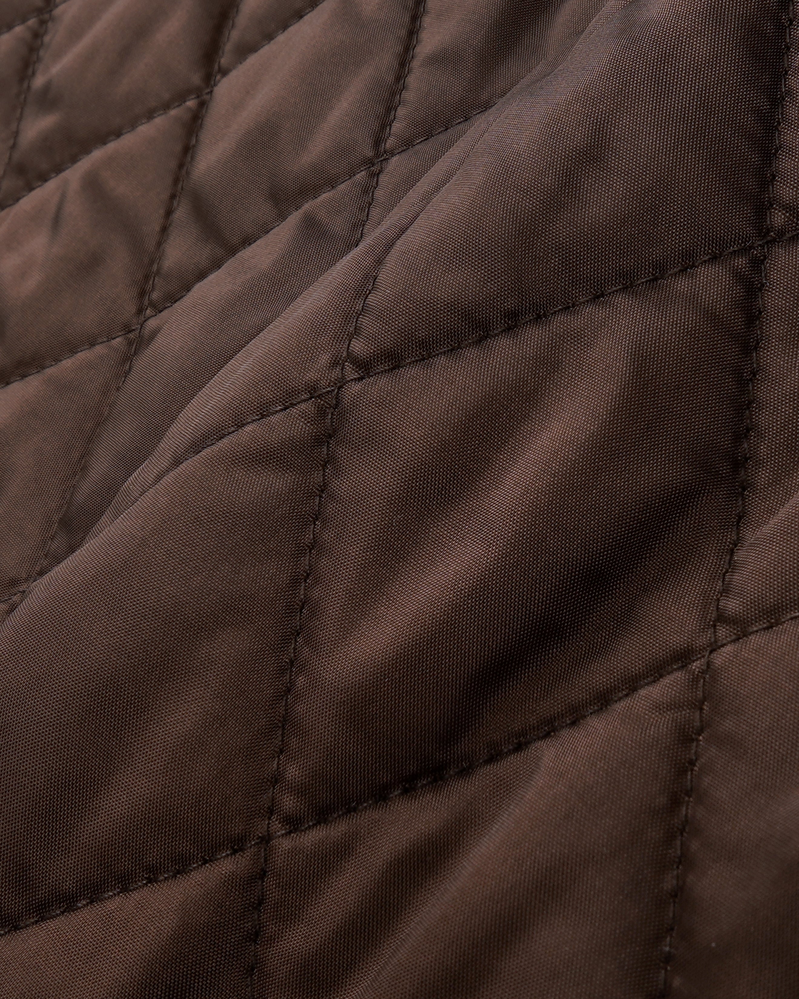 NY Crest Nylon Quilted Jacket - Chocolate