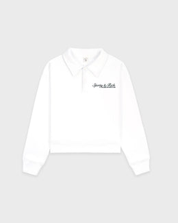 Syracuse Embroidered Polo - White/Forest