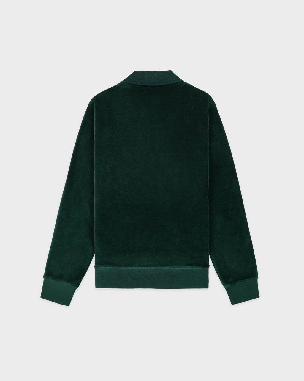 Crown Tennis Velour Polo - Forest/Ecru