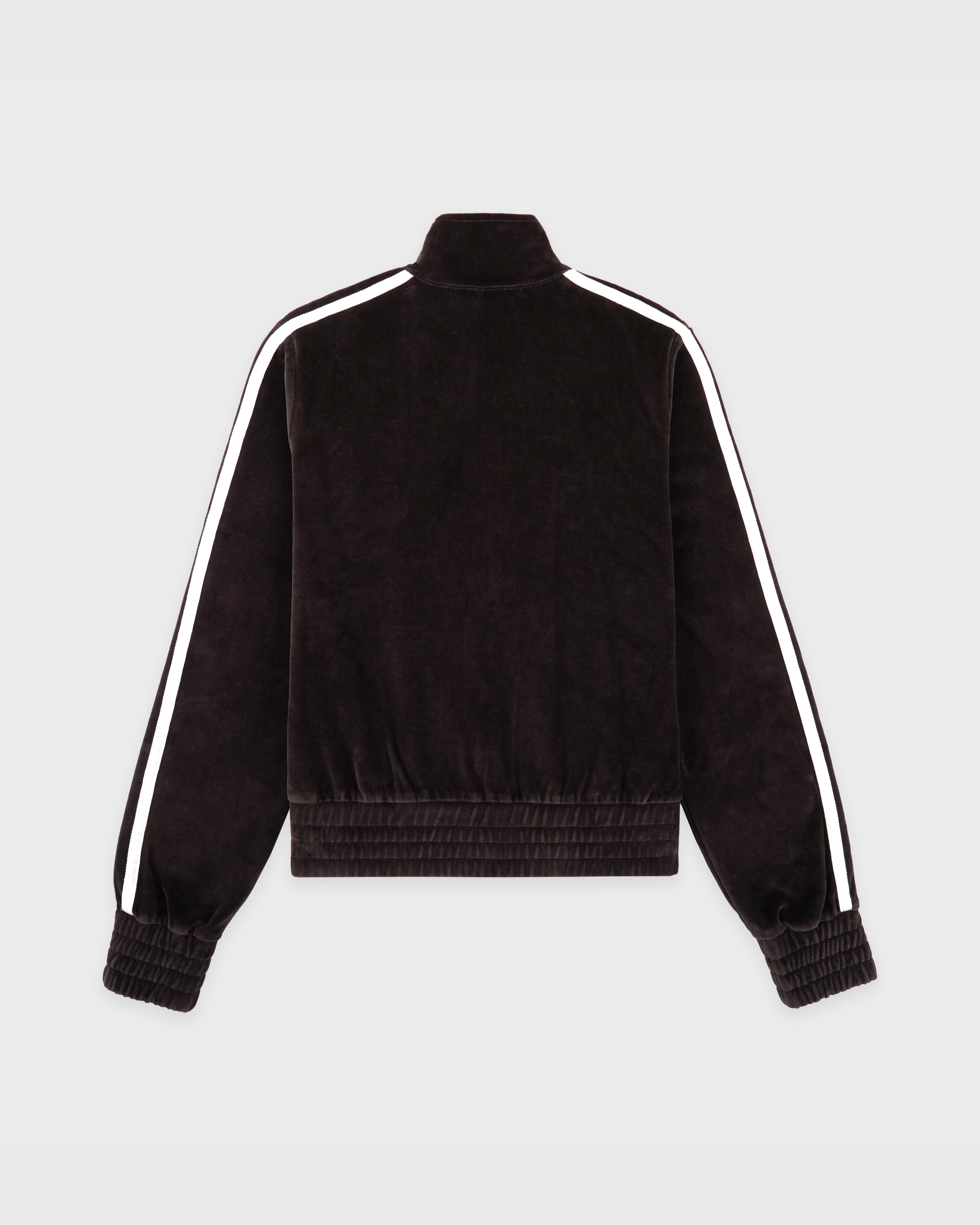 NY Crest Elio Velour Track Jacket - Chocolate