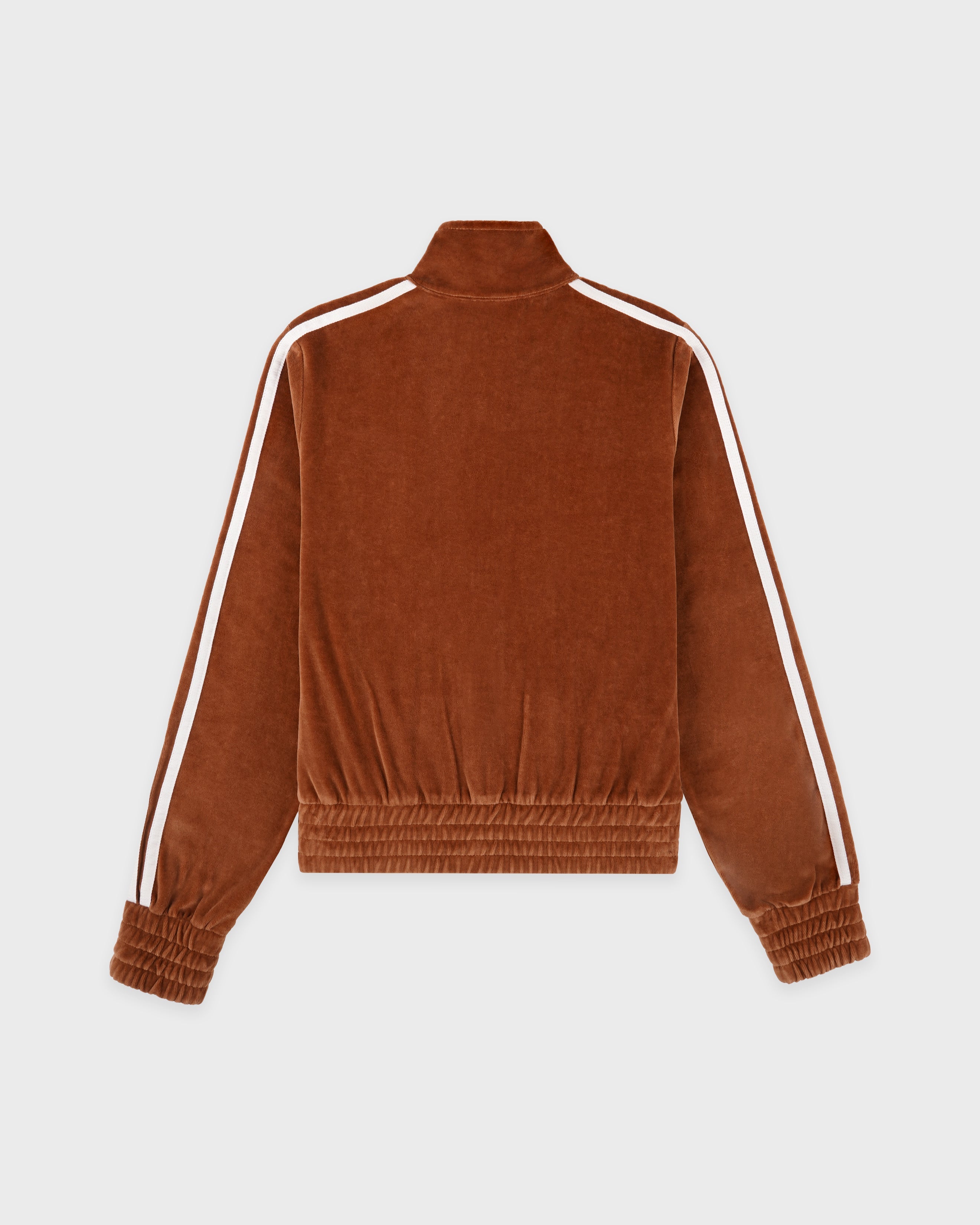 NY Crest Elio Velour Track Jacket - Tobacco