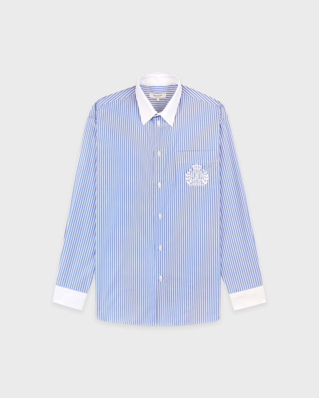 NY Crest Oversized Shirt - Navy Stripe