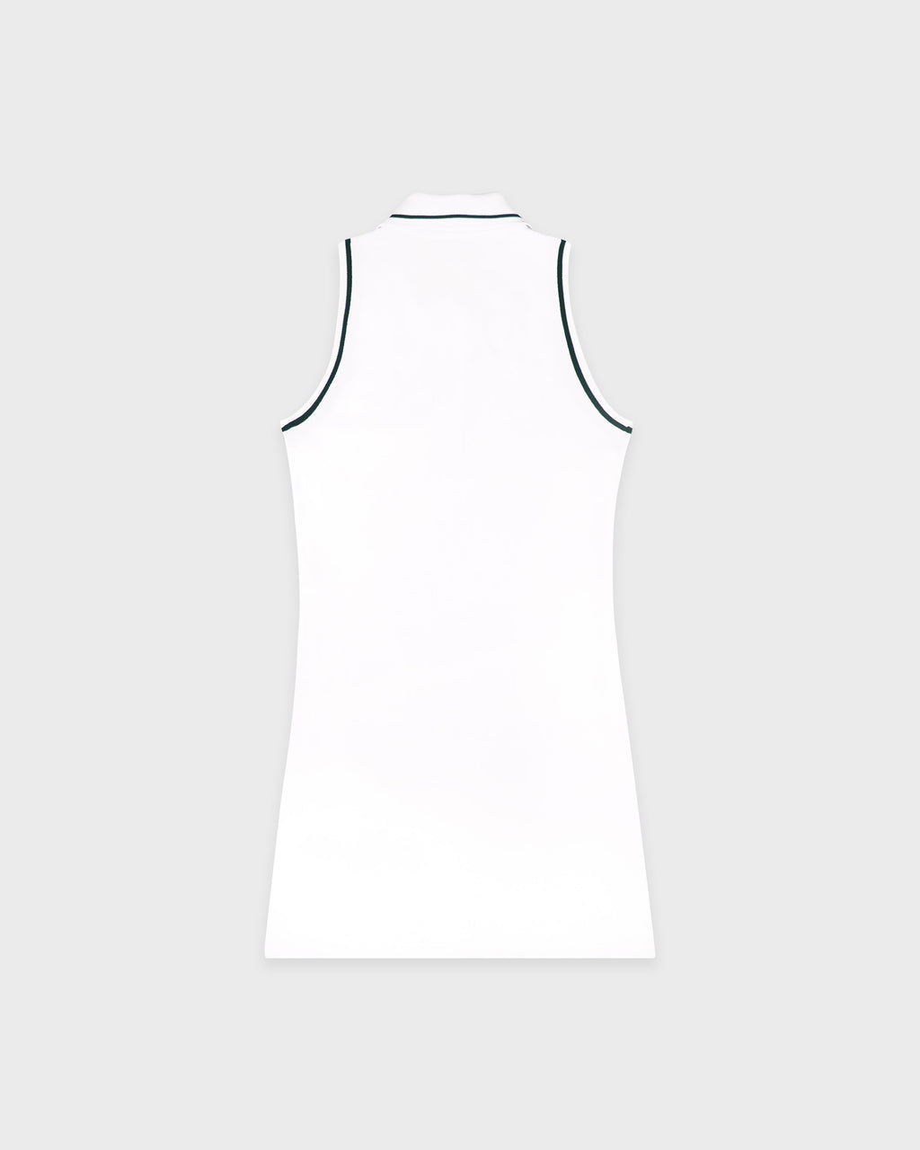 Crown Tennis Pique Polo Dress - White/Forest