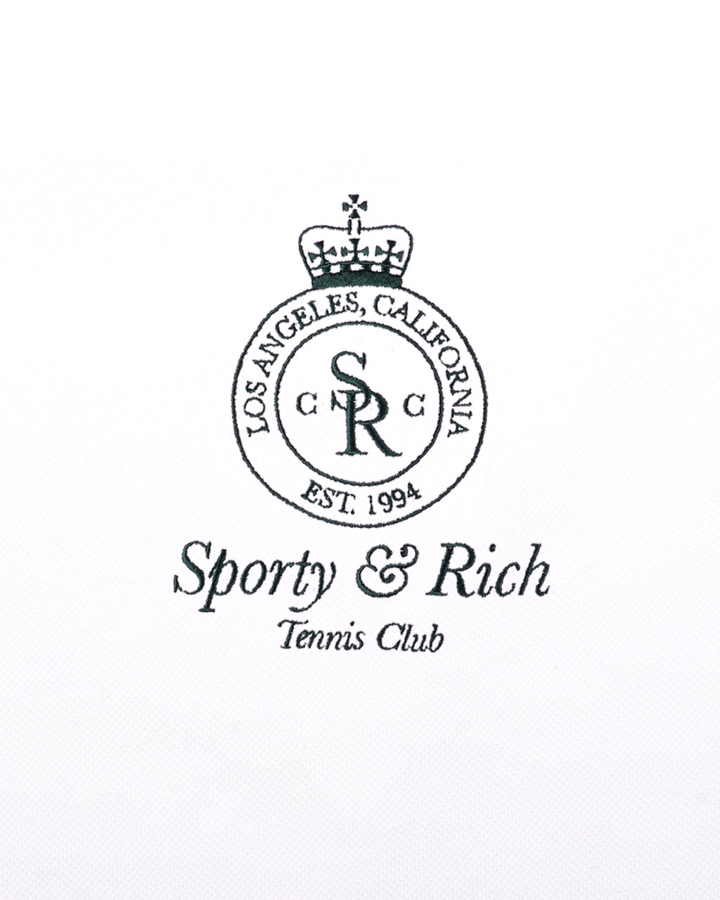 Crown Tennis Pique Polo Dress - White/Forest