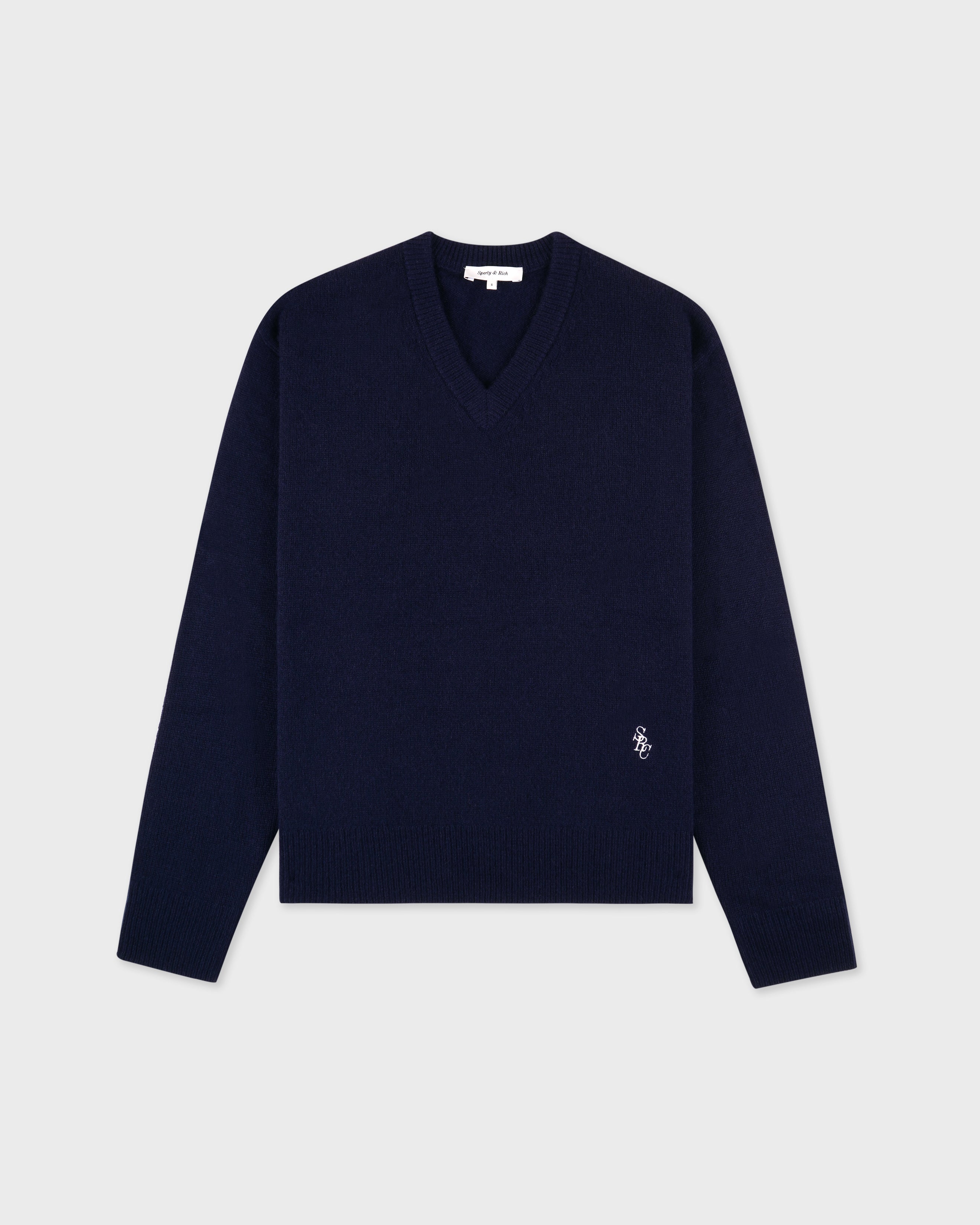 SRC Cashmere V-Neck Sweater - Navy