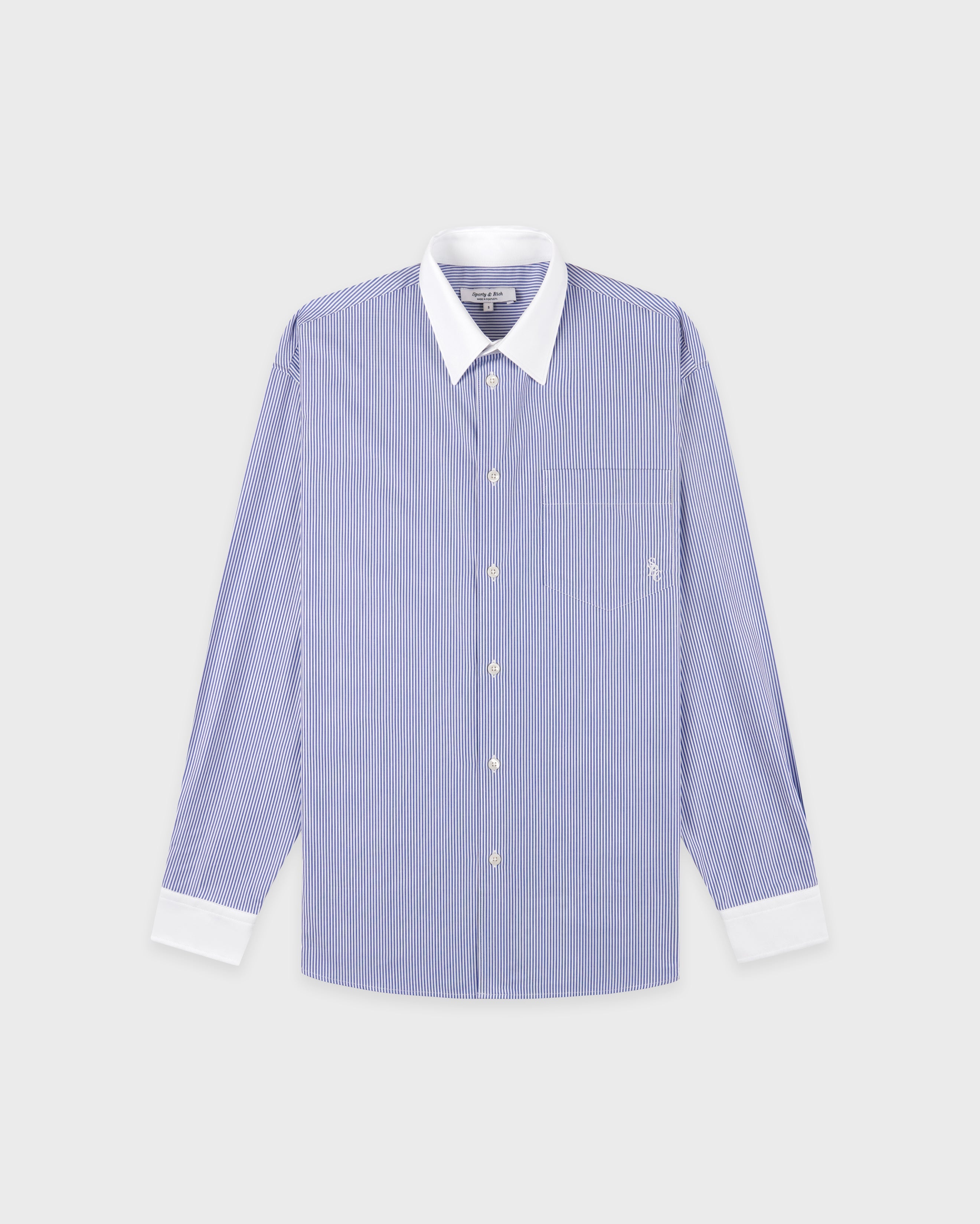 SRC Oversized Shirt - Navy Stripe