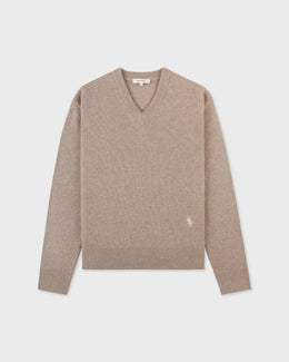 SRC Cashmere V-Neck Sweater - Tapioca