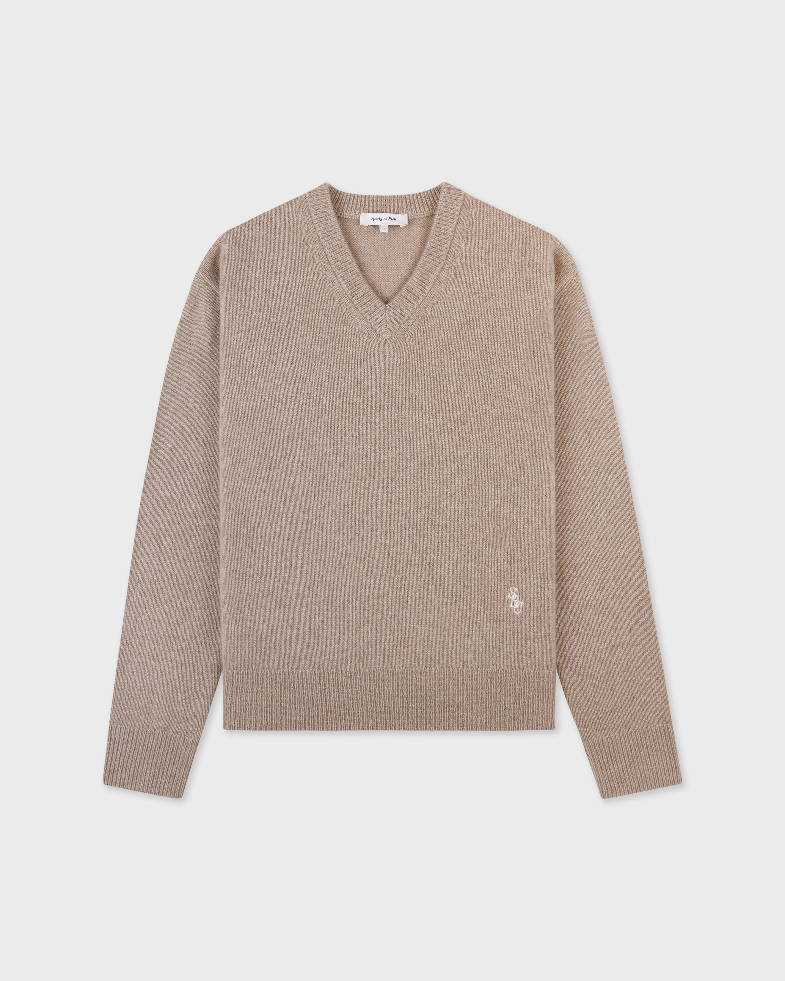 SRC Cashmere V-Neck Sweater - Tapioca